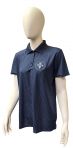 Ladies Drop Needle Polo; Steel Blue